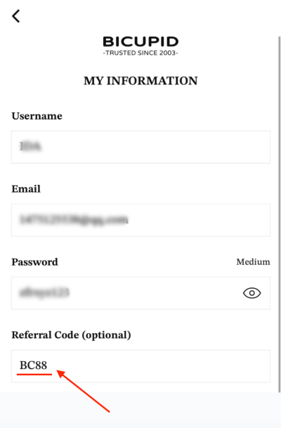 BiCupid Referral Code